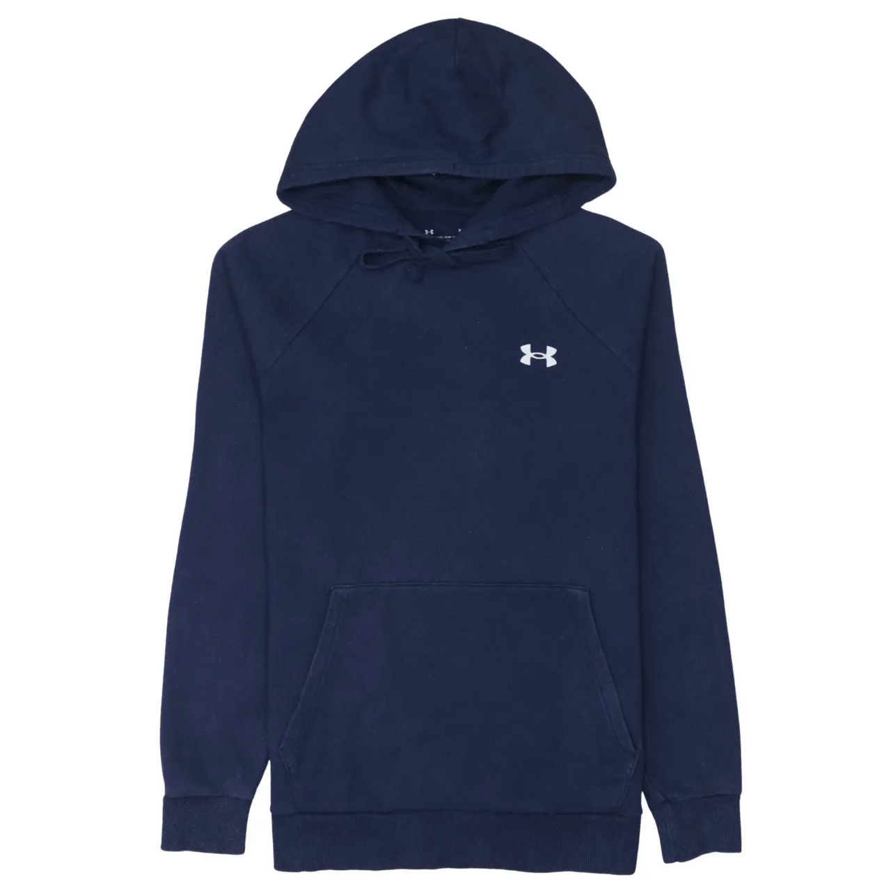 Under Armour Navy Blue Hoodie Men's Small Embroidered Logo Drawstring Pullover Sweatshirt sold by Vintage Club