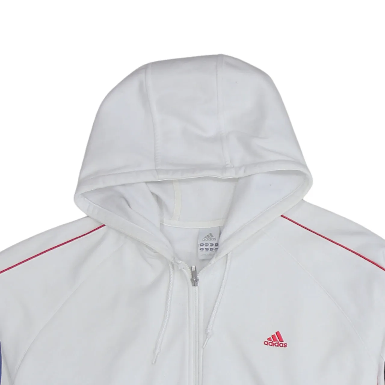 Adidas 90's Striped Sleeve Full Zip Up Hoodie XXLarge (2XL) White sold by Vintage Club product image thumbnail 3