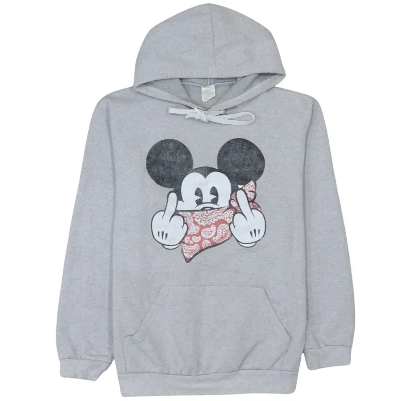 Disney 90's Mickey Mouse Pullover Hoodie XSmall  Grey sold by Vintage Club