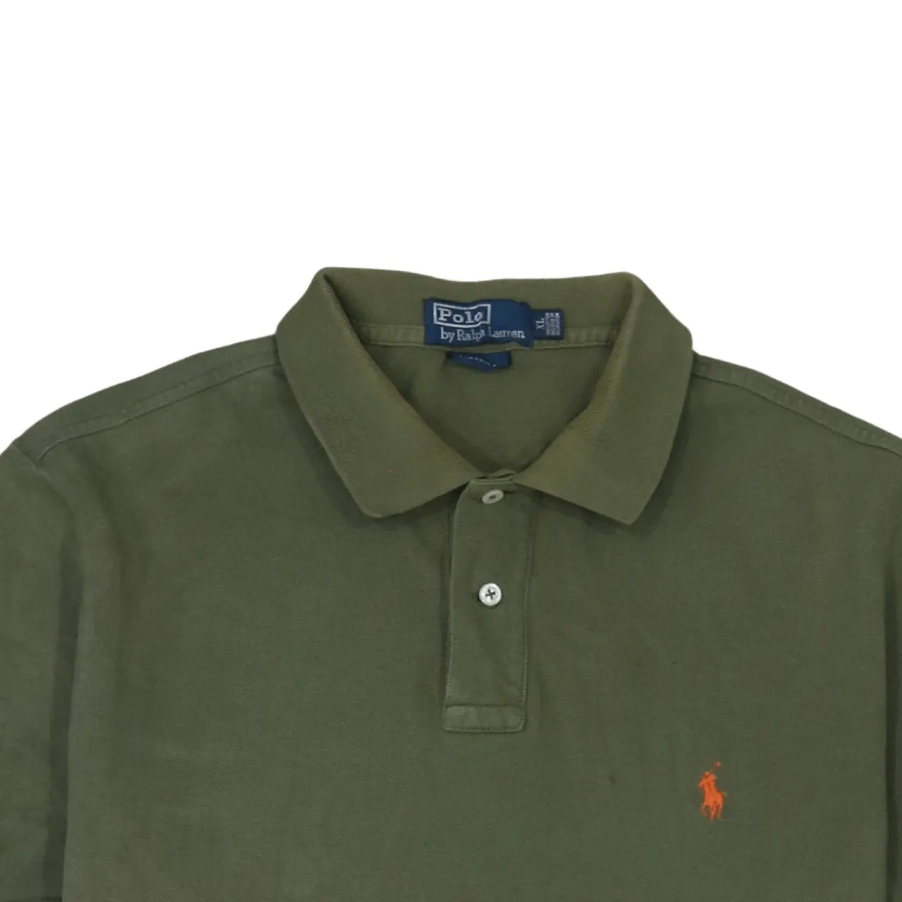 Polo Ralph Lauren 90's Short Sleeves Quarter Button Polo Shirt XLarge Green sold by Vintage Club product image thumbnail 3