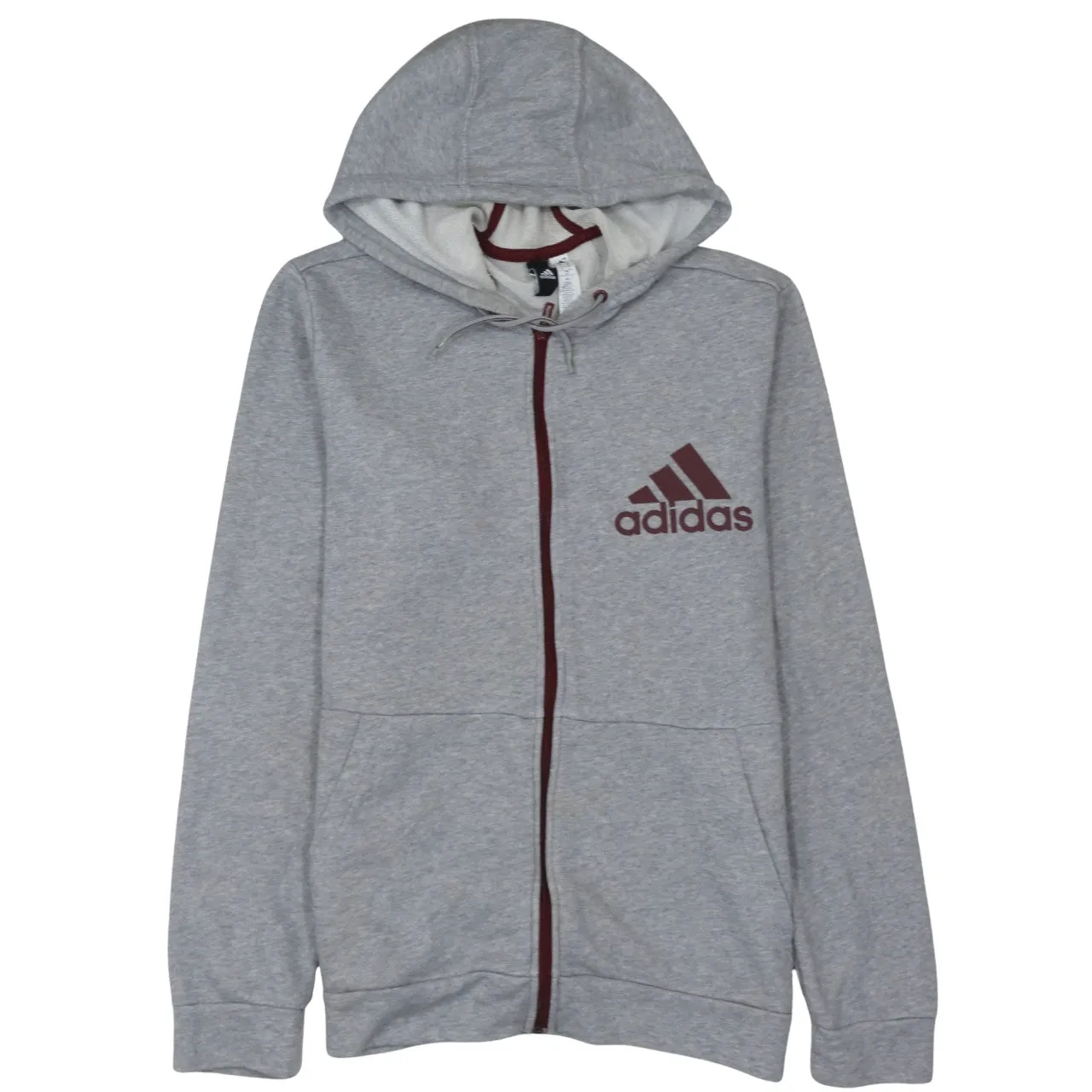 Adidas 90's Lightweight Full Zip Up Hoodie Large Grey sold by Vintage Club