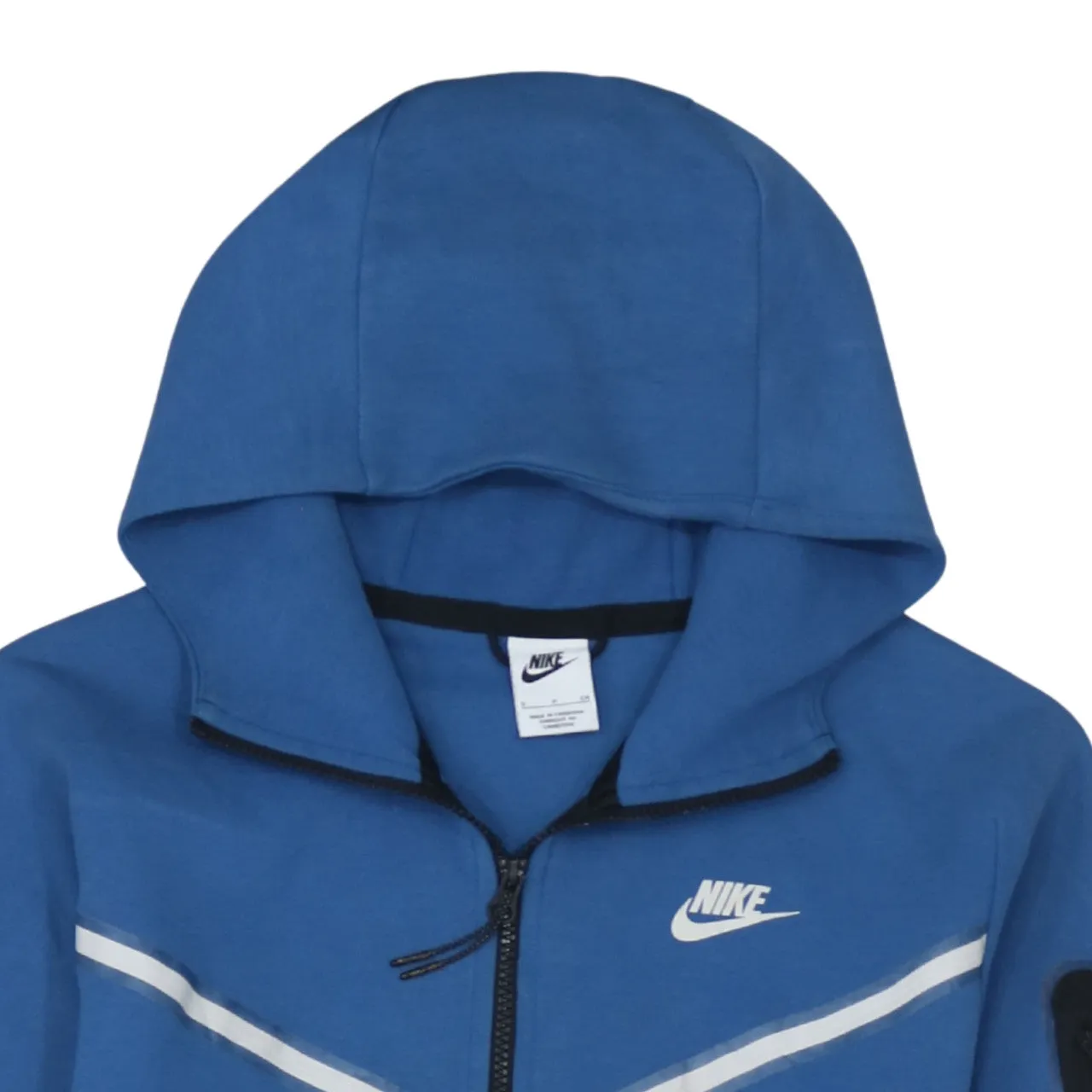 Nike 90's Swoosh Full Zip Up Hoodie Small Blue sold by Vintage Club product image thumbnail 3