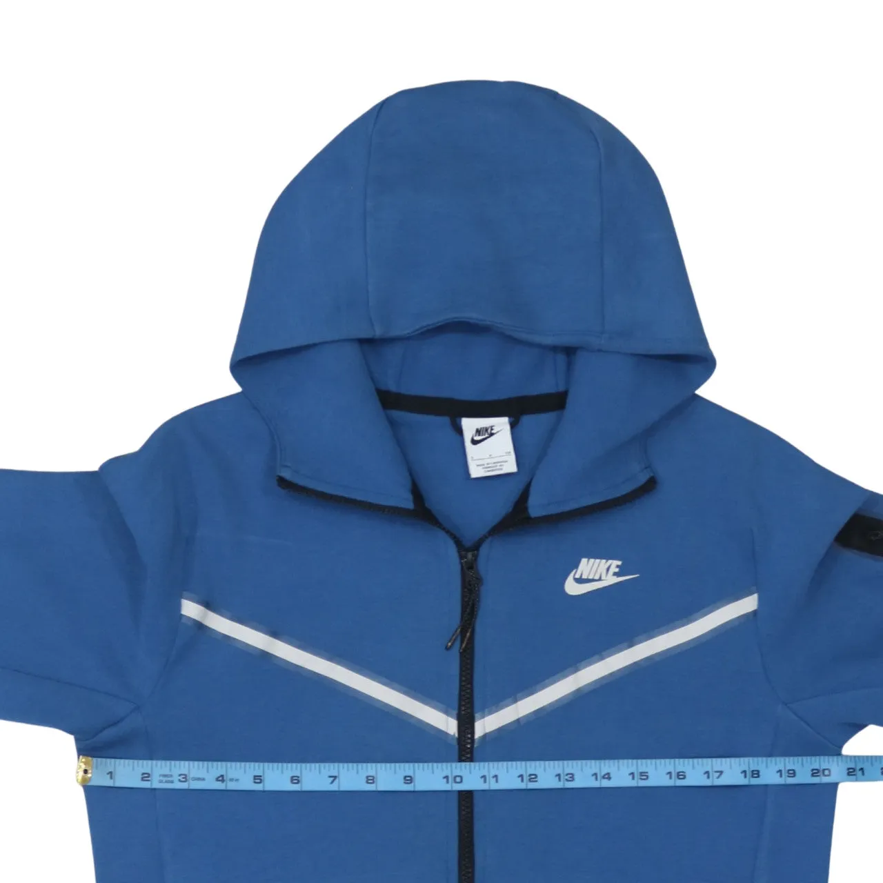 Nike 90's Swoosh Full Zip Up Hoodie Small Blue sold by Vintage Club product image thumbnail 5