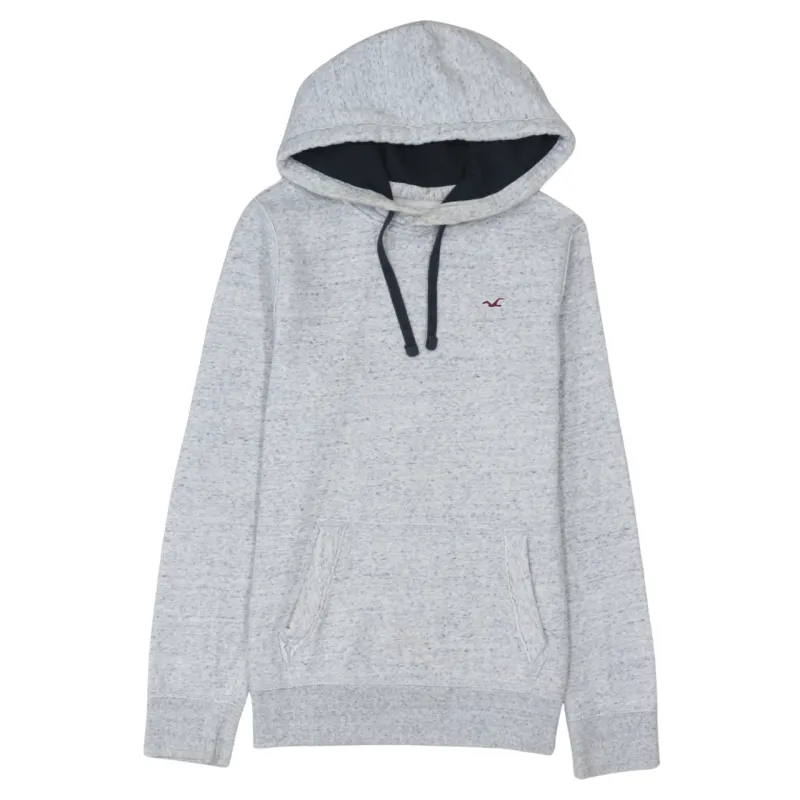 Hollister 90's Drawstring Pockets Pullover Hoodie Small Grey sold by Vintage Club