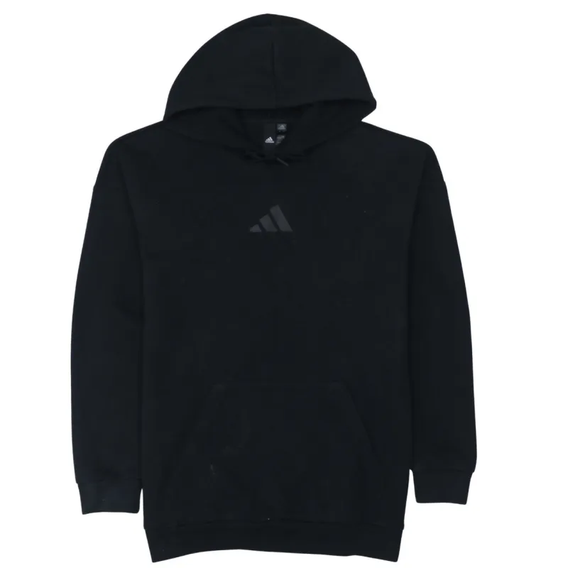 Adidas 90's Drawstring Pockets Pullover Hoodie Small Black sold by Vintage Club