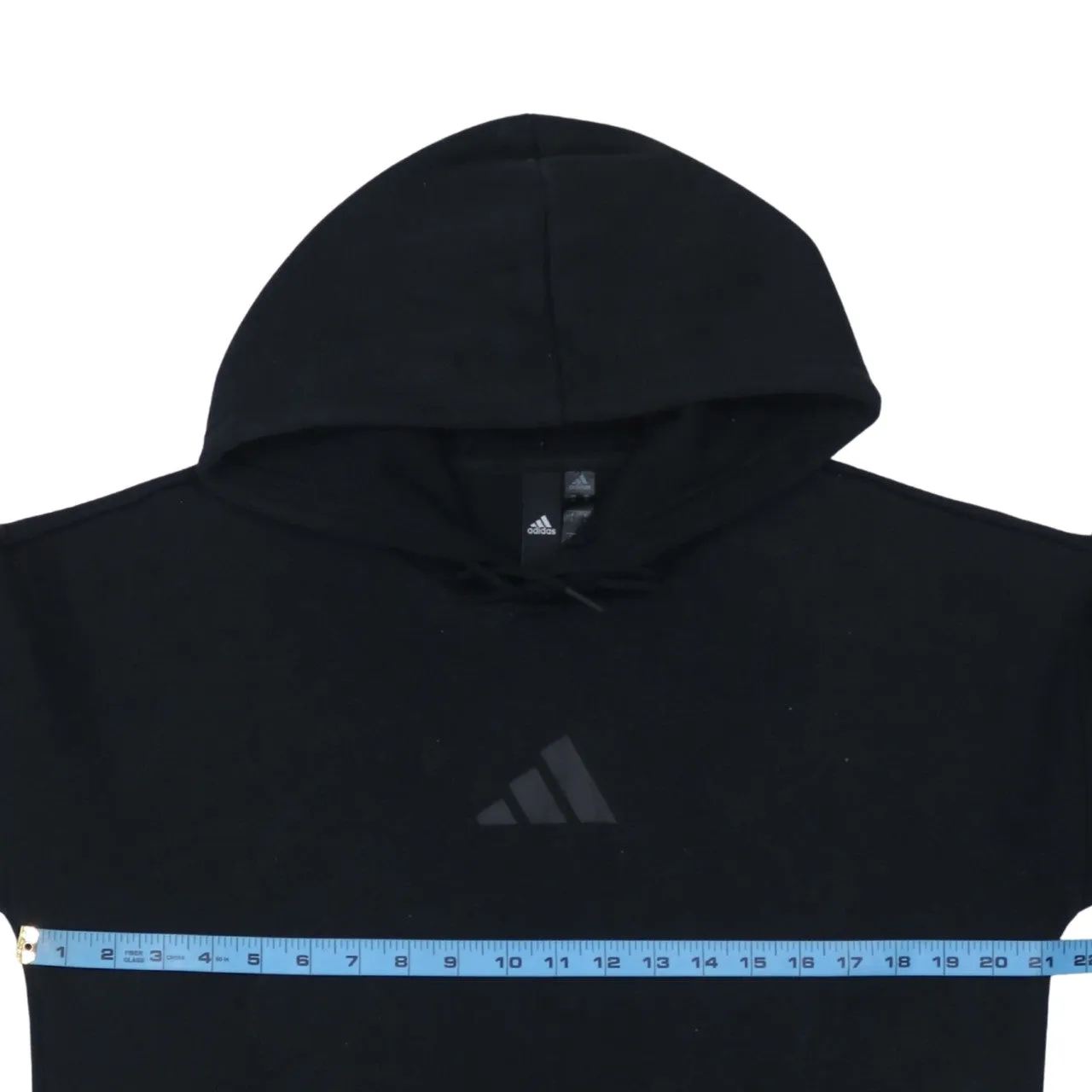 Adidas 90's Drawstring Pockets Pullover Hoodie Small Black sold by Vintage Club product image thumbnail 5