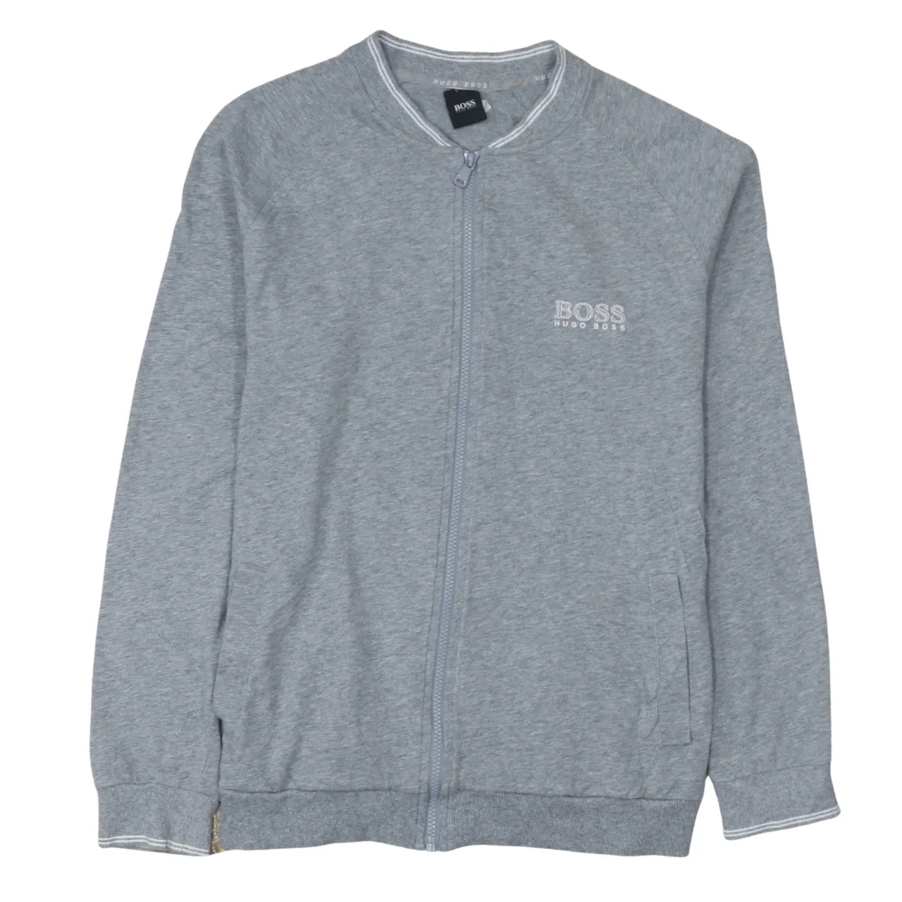 HUGO BOSS 90's Lightweight Full Zip Up Sweatshirt Large Grey sold by Vintage Club