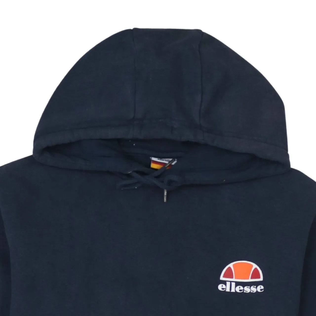 Ellesse 90's Drawstring Pockets Pullover Hoodie Medium Navy Blue sold by Vintage Club product image thumbnail 3