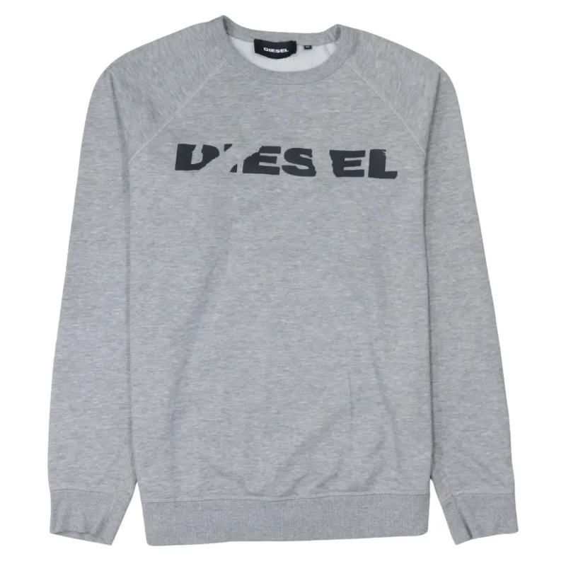 Diesel 90's Spellout Crew Neck Sweatshirt XLarge Grey sold by Vintage Club