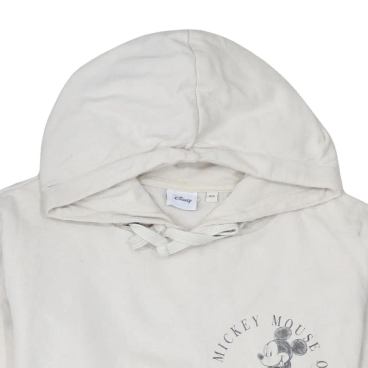 Disney Cream Hoodie Women’s Large Mickey Mouse Printed Front Back Pocket Pullover Sweatshirt sold by Vintage Club product image thumbnail 3