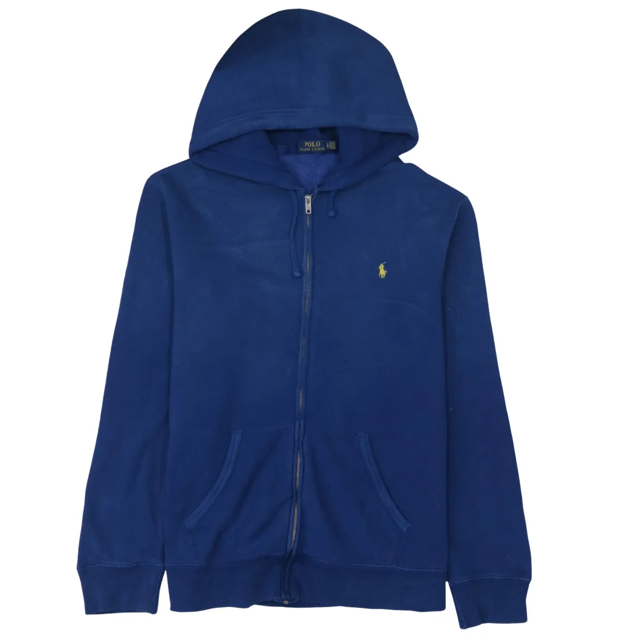 Polo Ralph Lauren 90's Drawstring Pockets Full Zip Up Hoodie XLarge Navy Blue sold by Vintage Club