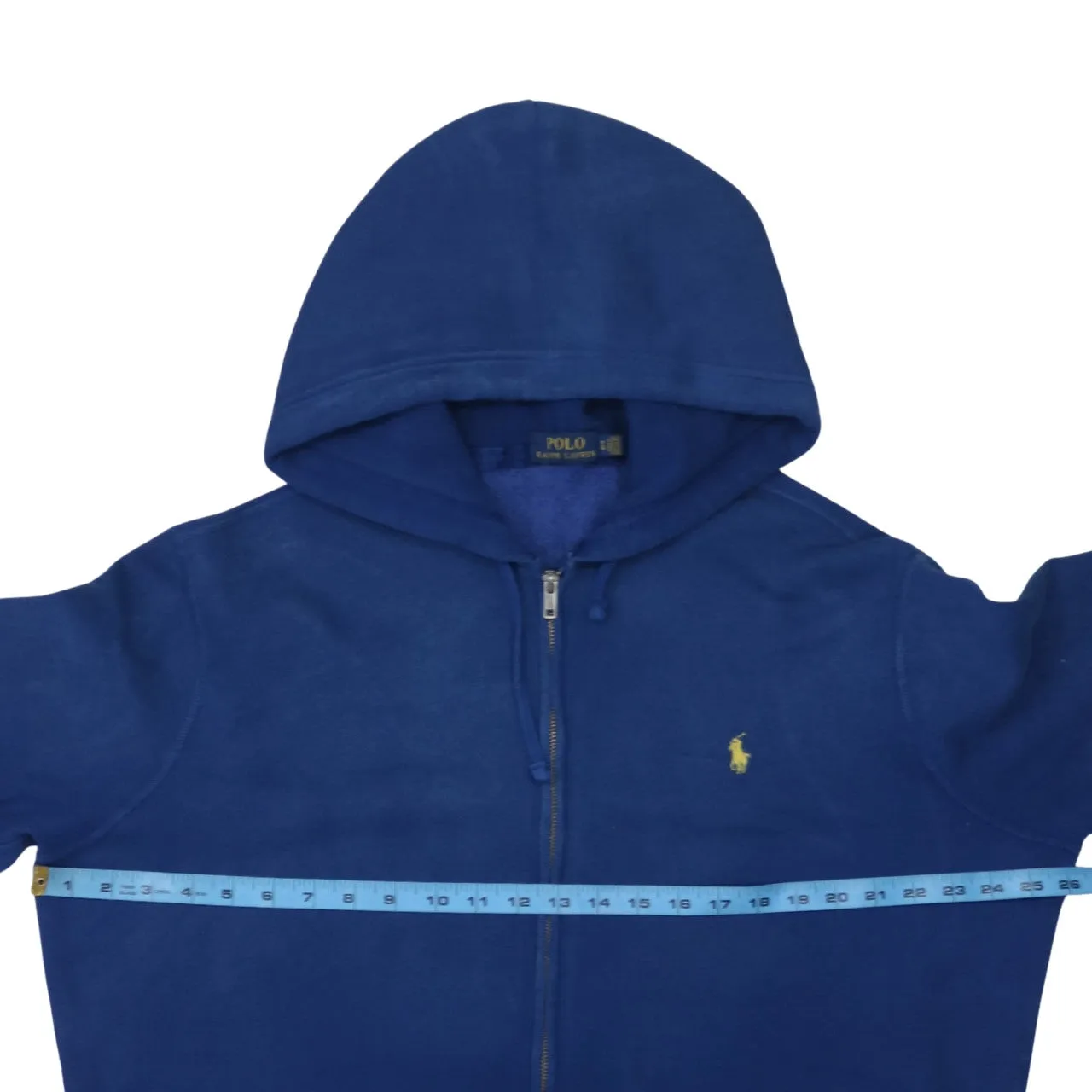 Polo Ralph Lauren 90's Drawstring Pockets Full Zip Up Hoodie XLarge Navy Blue sold by Vintage Club product image thumbnail 5