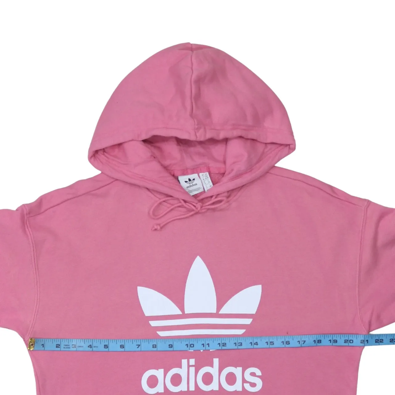 Adidas 90's Spellout Pullover Hoodie XSmall Pink sold by Vintage Club product image thumbnail 5
