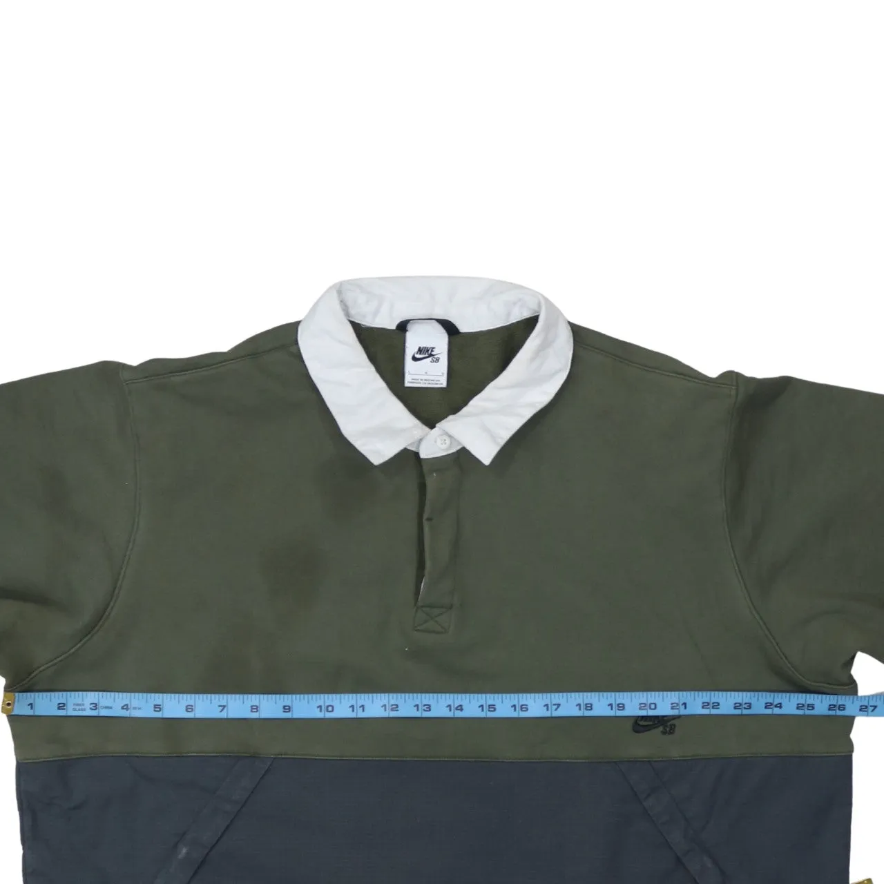 Nike 90's Swoosh Quarter Button Sweatshirt Large Green sold by Vintage Club product image thumbnail 5