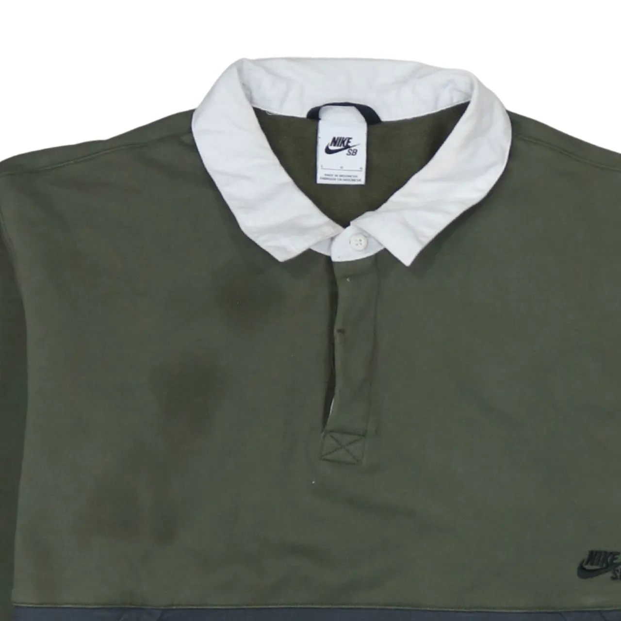 Nike 90's Swoosh Quarter Button Sweatshirt Large Green sold by Vintage Club product image thumbnail 3