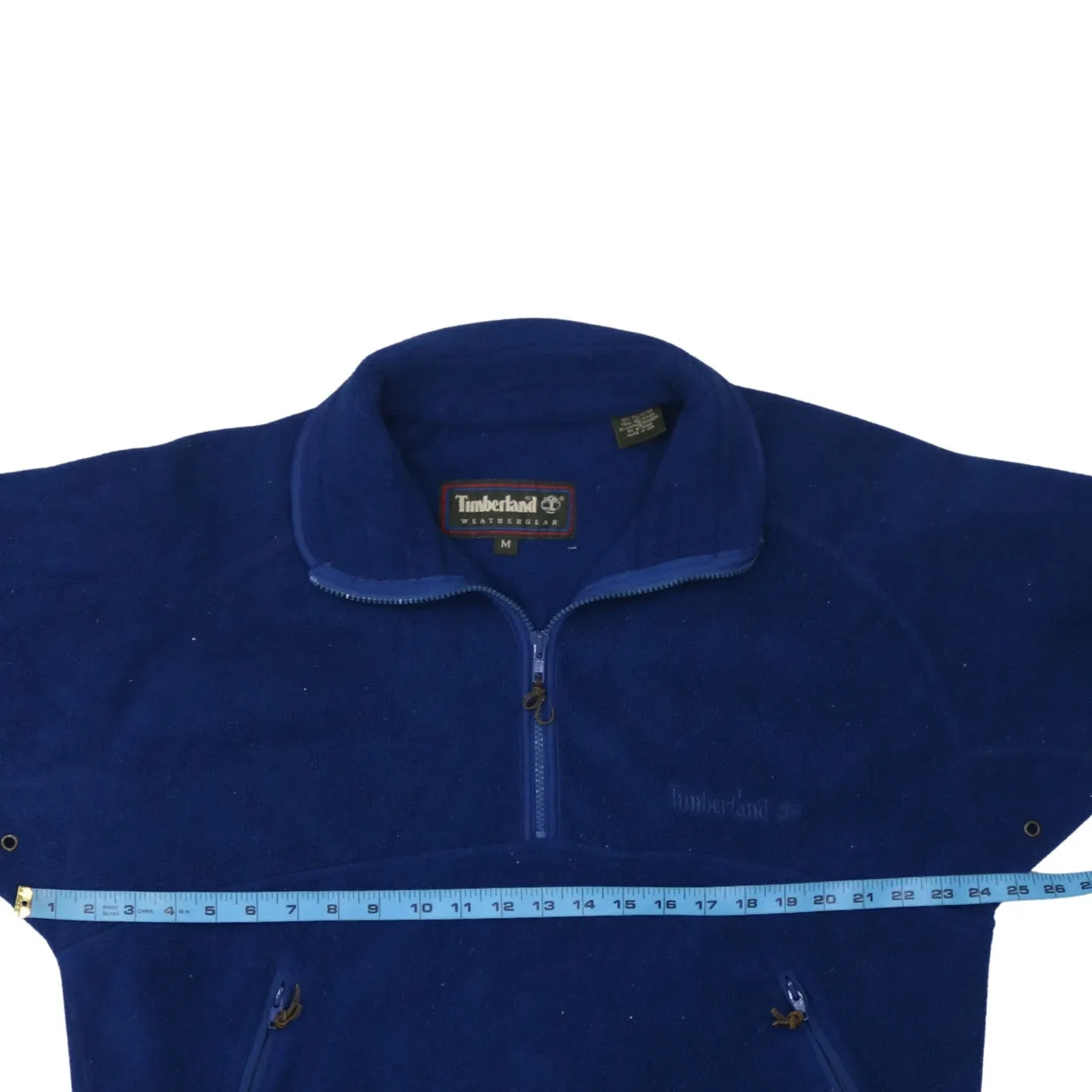 Timberland Royal Blue Fleece Jumper Men’s Medium Half Zip Embroidered Logo Zip Pockets Pullover Top sold by Vintage Club product image thumbnail 5