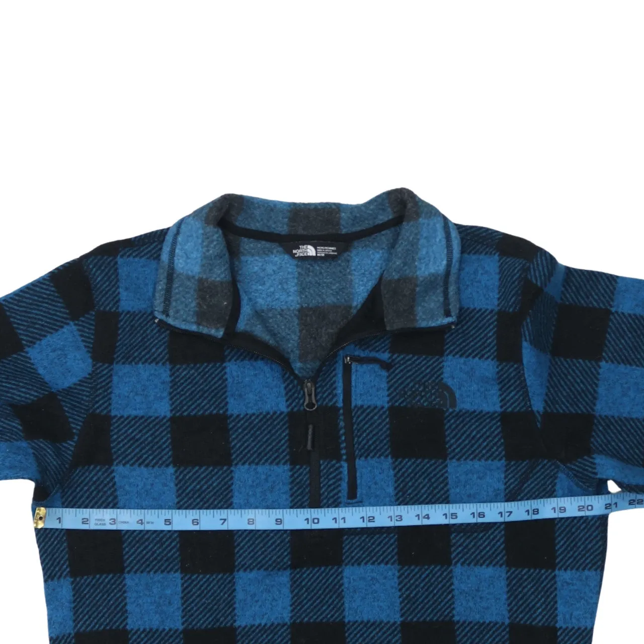 The North Face 90's Plain Quarter Zip Sweatshirt Medium Blue sold by Vintage Club product image thumbnail 5