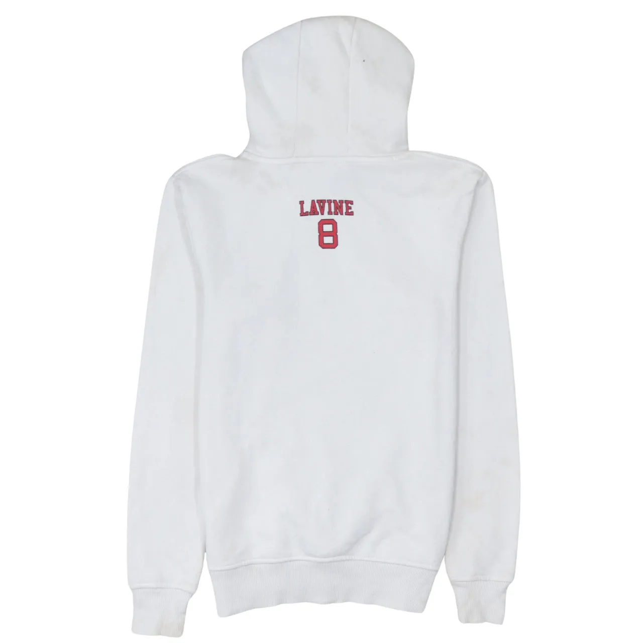 Primark White Hoodie Men’s XSmall Chicago Bulls Lavine 8 Printed Logo Fleece Sweatshirt sold by Vintage Club product image thumbnail 2