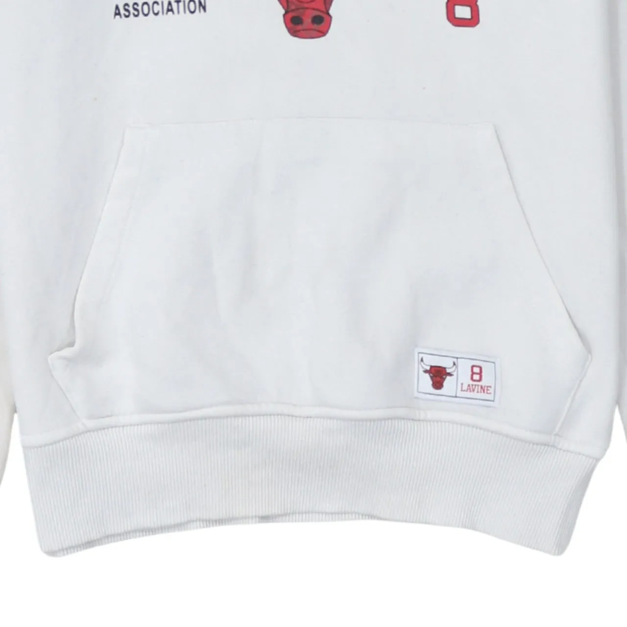 Primark White Hoodie Men’s XSmall Chicago Bulls Lavine 8 Printed Logo Fleece Sweatshirt sold by Vintage Club product image thumbnail 4