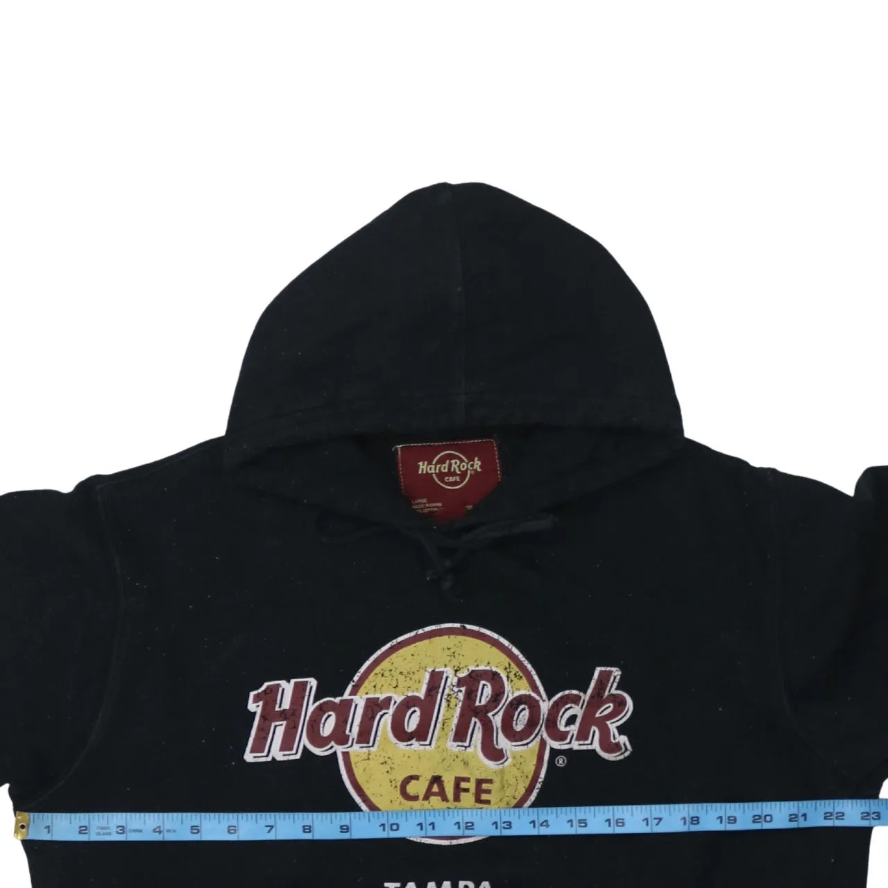 Hard Rock Cafe Black Hoodie Women’s Large Printed Tampa Logo Front Pocket Sweatshirt sold by Vintage Club product image thumbnail 5