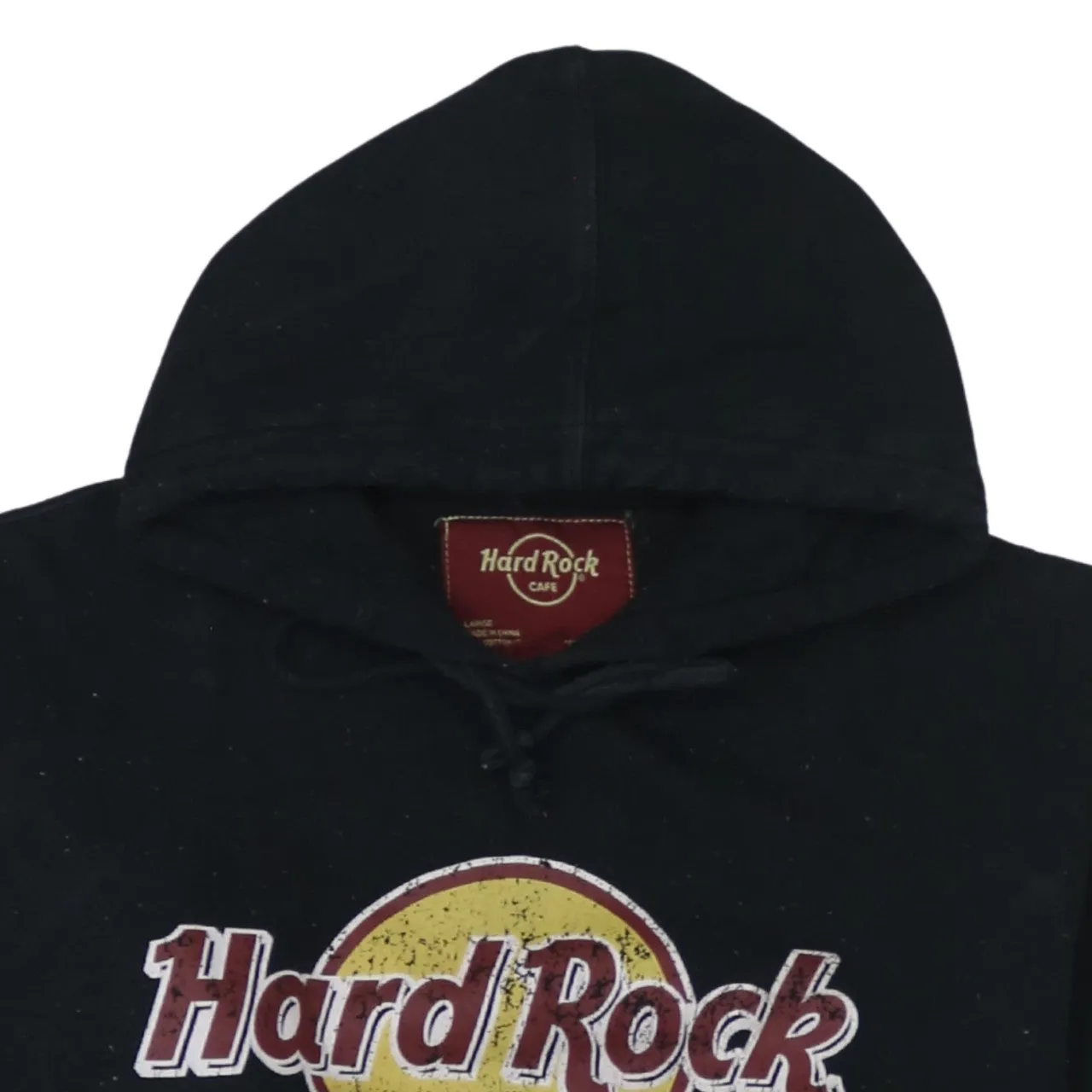 Hard Rock Cafe Black Hoodie Women’s Large Printed Tampa Logo Front Pocket Sweatshirt sold by Vintage Club product image thumbnail 3