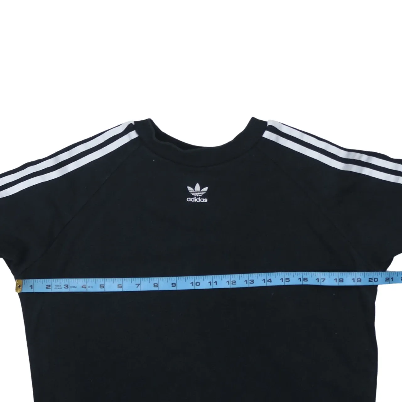 Adidas 90's Striped Sleeve Crew Neck Sweatshirt Medium Black sold by Vintage Club product image thumbnail 5