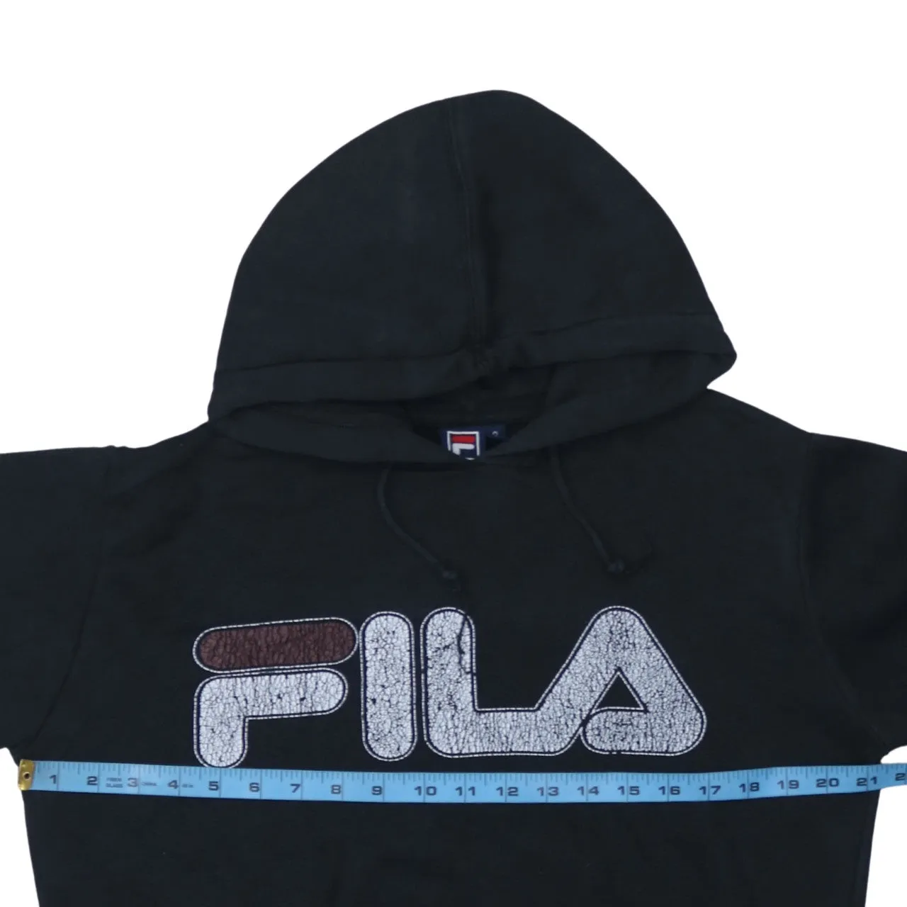 Fila 90's Spellout Pullover Hoodie Small Black sold by Vintage Club product image thumbnail 5
