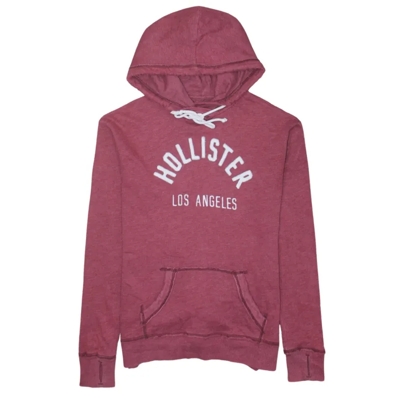 Hollister 90's Spellout Pullover Hoodie Medium Red sold by Vintage Club