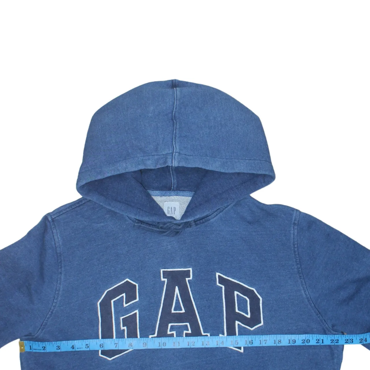 Gap 90's Spellout Pullover Hoodie Medium Navy Blue sold by Vintage Club product image thumbnail 5