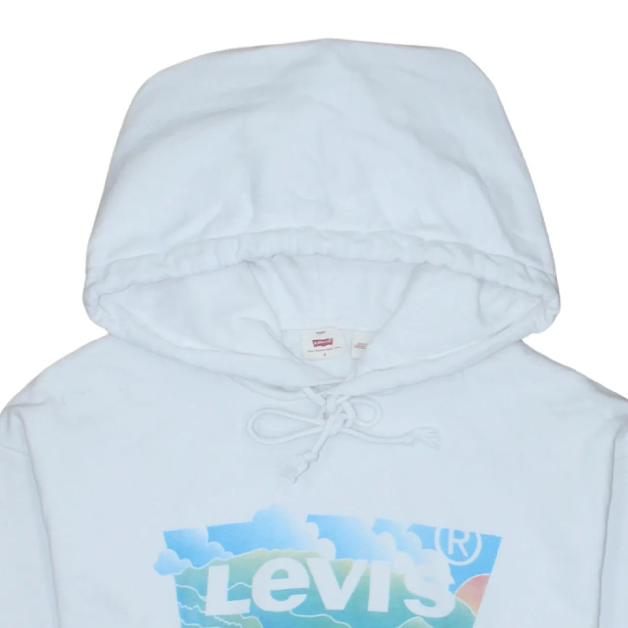 Levi's 90's Spellout Pullover Hoodie Small White sold by Vintage Club product image thumbnail 3