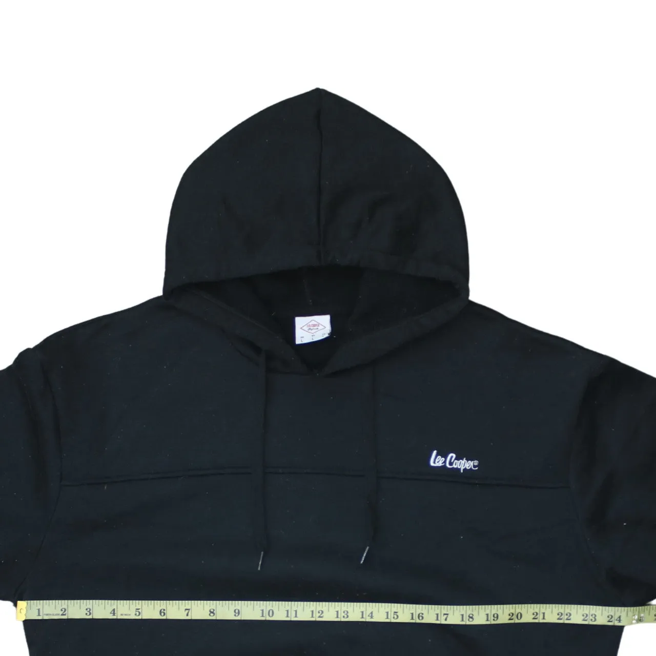 Lee Cooper Black Hoodie Men's Large Embroidered Chest Logo Front Pocket Pullover Sweatshirt sold by Vintage Club product image thumbnail 5