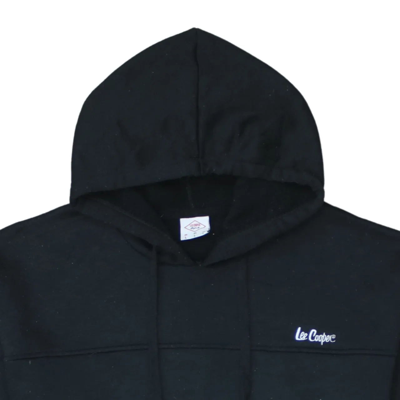 Lee Cooper Black Hoodie Men's Large Embroidered Chest Logo Front Pocket Pullover Sweatshirt sold by Vintage Club product image thumbnail 3