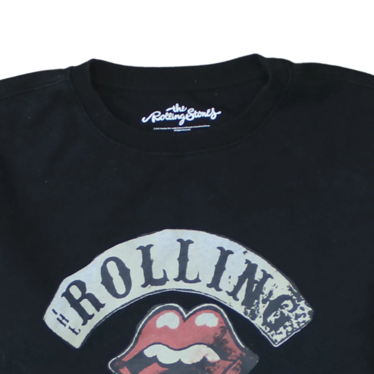 The Rolling Stones 90's Spellout Crew Neck Sweatshirt Small Black sold by Vintage Club product image thumbnail 3