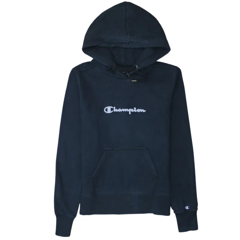 Champion 90's Drawstring Pockets Pullover Hoodie Medium Black sold by Vintage Club