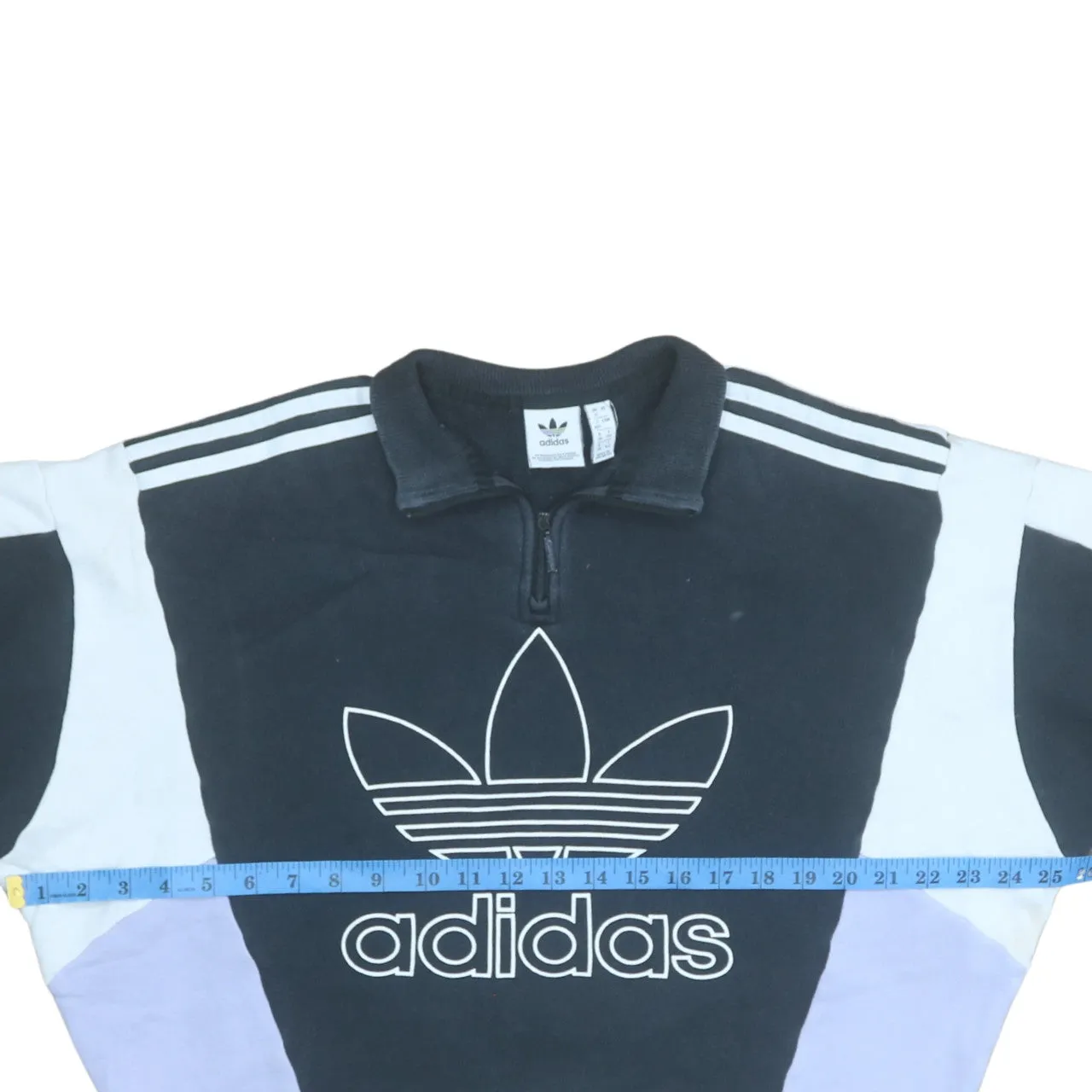 Adidas 90's Spellout Quarter Zip Sweatshirt XXLarge Black sold by Vintage Club product image thumbnail 5