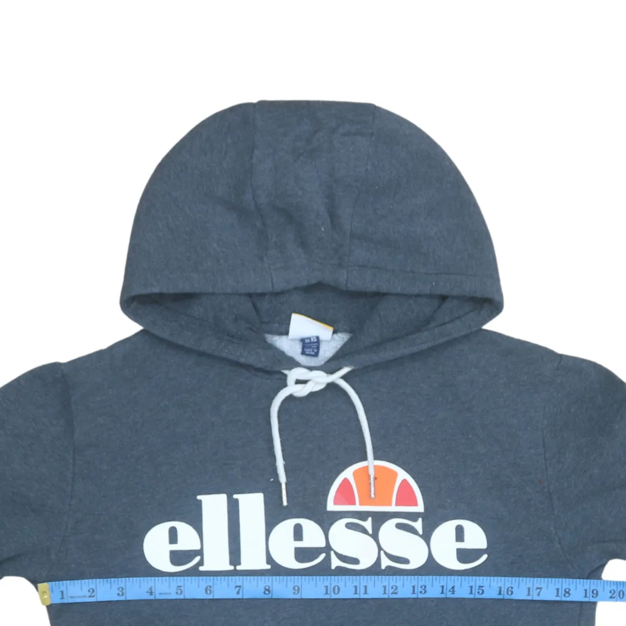 Ellesse 90's Spellout Pullover Hoodie XSmall Grey sold by Vintage Club product image thumbnail 5