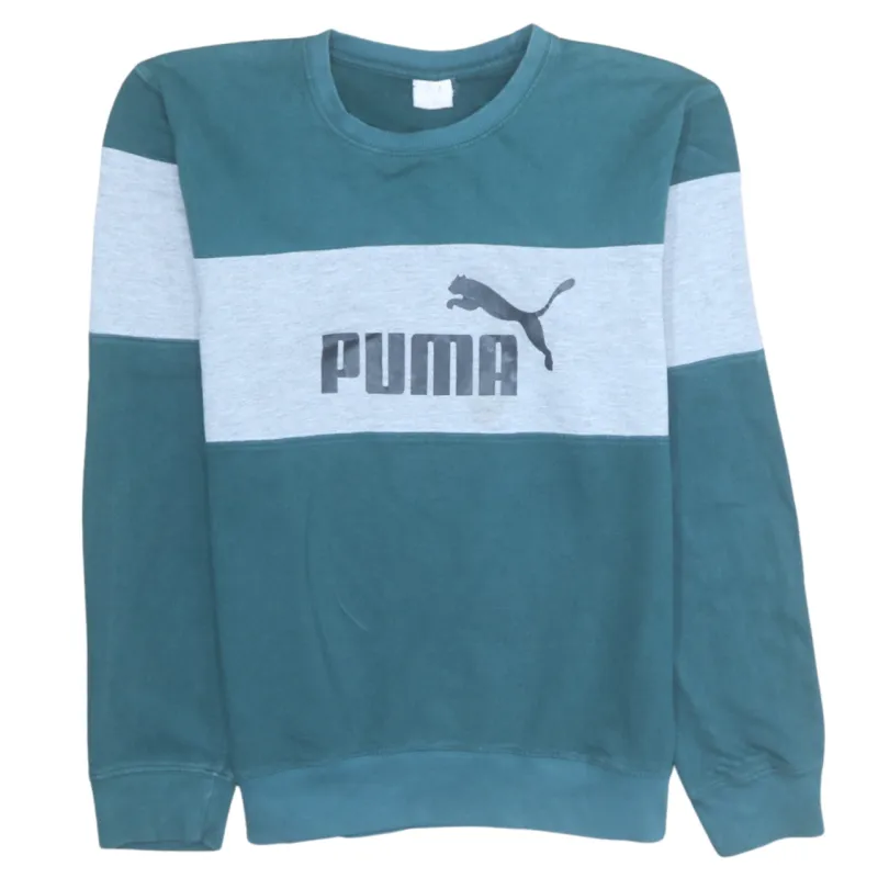 Puma 90's Spellout Crew Neck Sweatshirt XLarge Green sold by Vintage Club