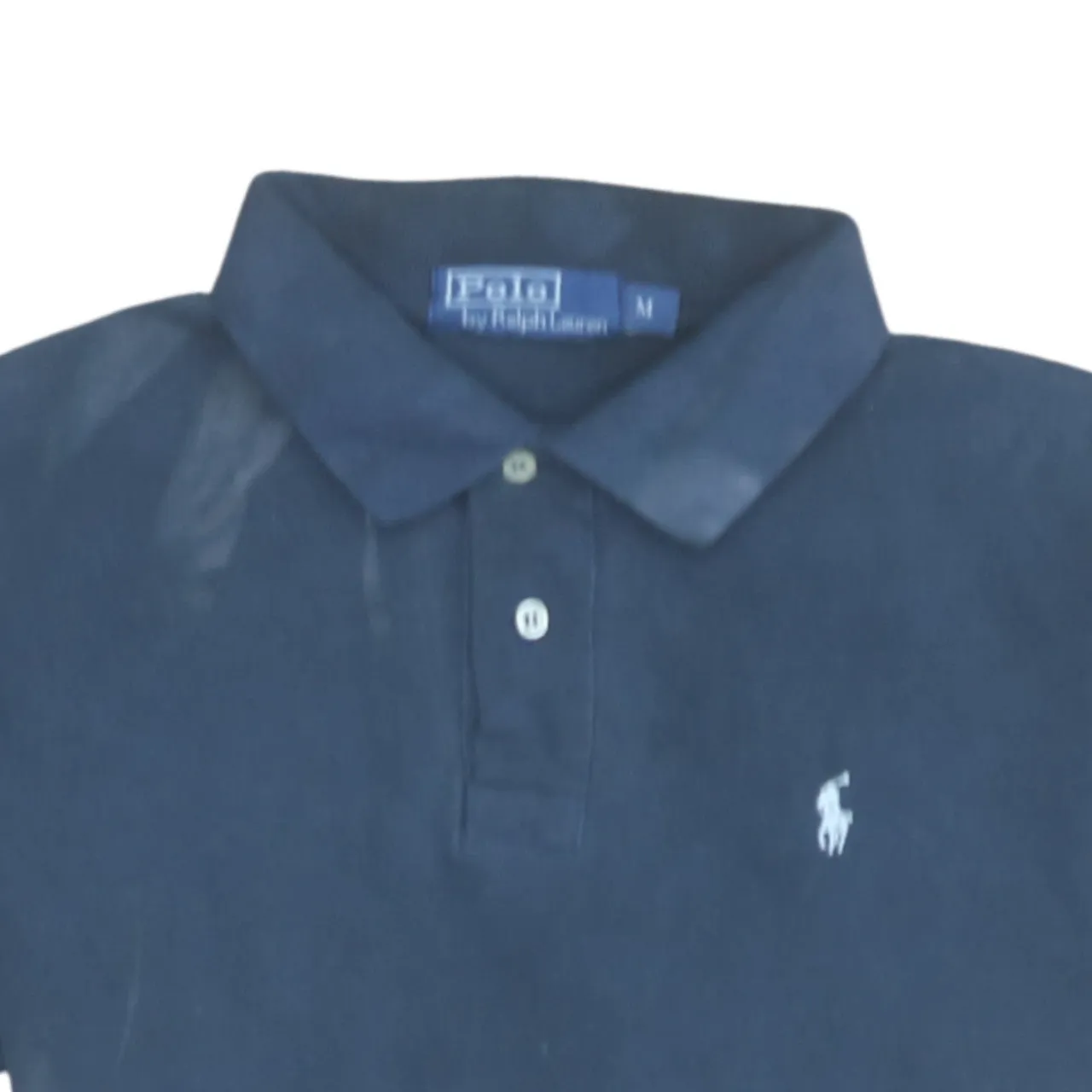 Polo Ralph Lauren 90's Short Sleeves Quarter Button Polo Shirt Medium Navy Blue sold by Vintage Club product image thumbnail 3