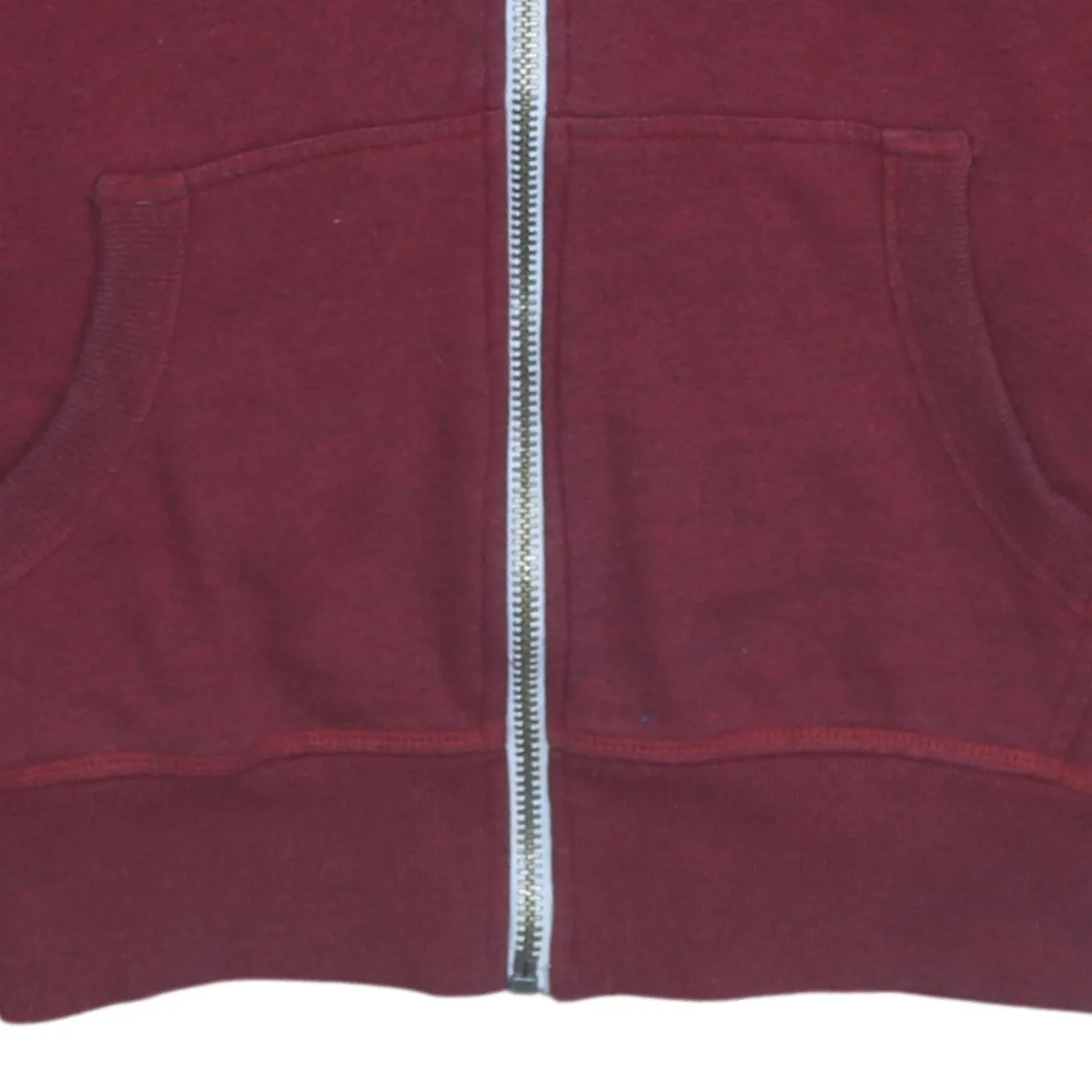 Super Dry 90's Drawstring Pockets Full Zip Up Hoodie Medium Burgundy Red sold by Vintage Club product image thumbnail 4