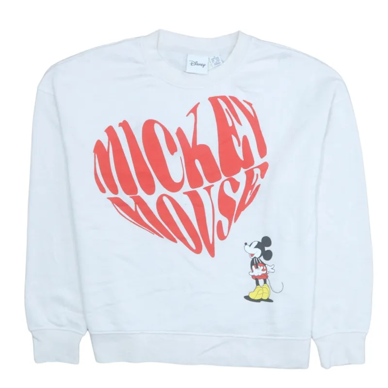 Disney 90's Mickey Mouse Crew Neck Sweatshirt Medium White sold by Vintage Club
