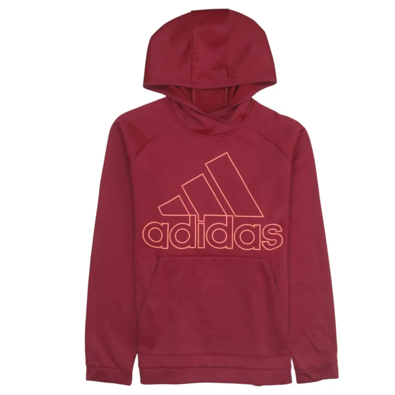 Adidas 90's Spellout Pullover Hoodie XLarge Red sold by Vintage Club