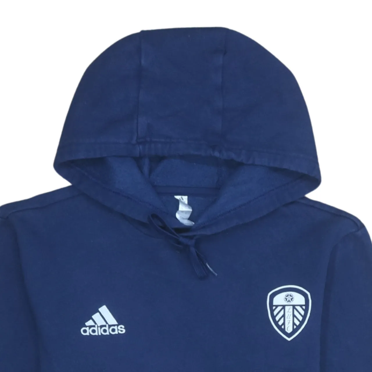 Adidas 90's Drawstring Pockets Pullover Hoodie Small Navy Blue sold by Vintage Club product image thumbnail 3