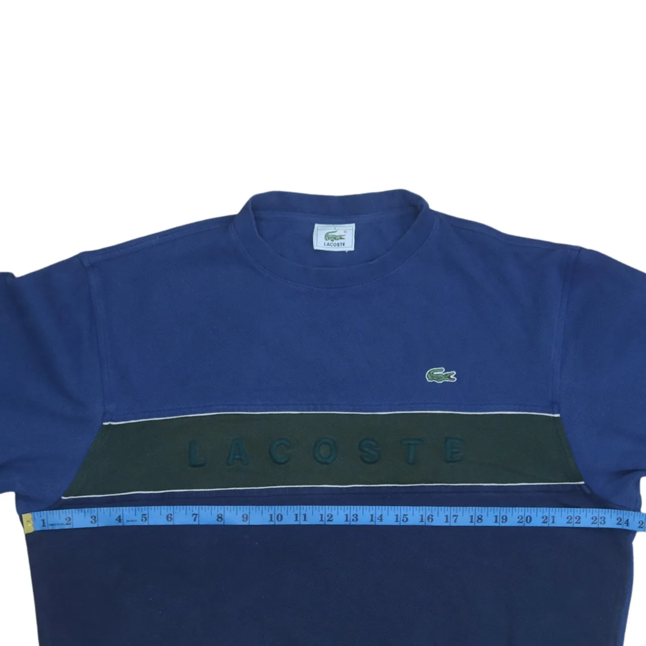 Lacoste 90's Spellout Crew Neck Sweatshirt Large Navy Blue sold by Vintage Club product image thumbnail 5