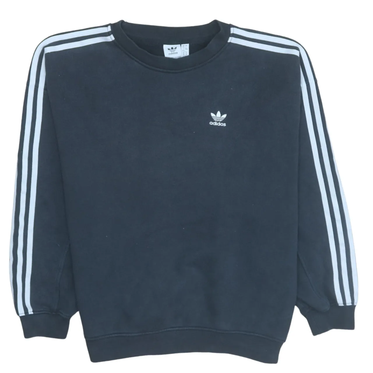 Adidas 90's Striped Sleeve Crew Neck Sweatshirt XXXXLarge Black sold by Vintage Club