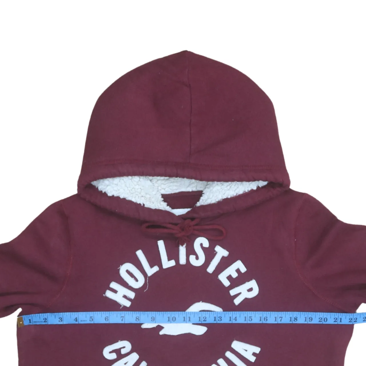 Hollister 90's Spellout Pullover Hoodie Large Burgundy Red sold by Vintage Club product image thumbnail 5