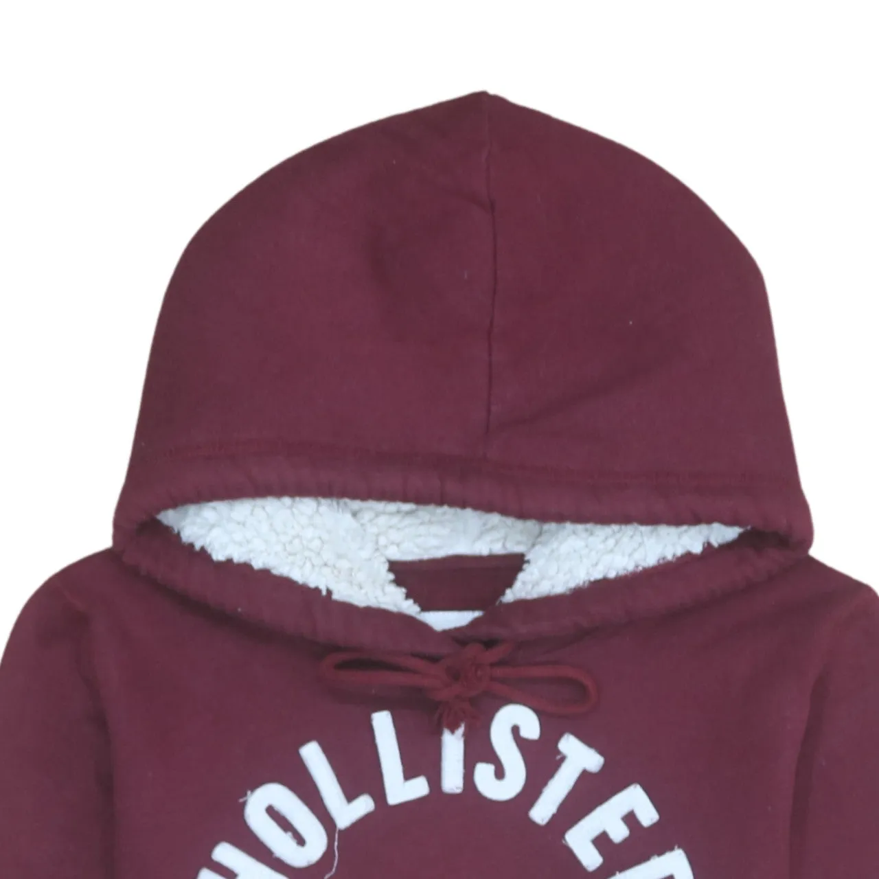 Hollister 90's Spellout Pullover Hoodie Large Burgundy Red sold by Vintage Club product image thumbnail 3