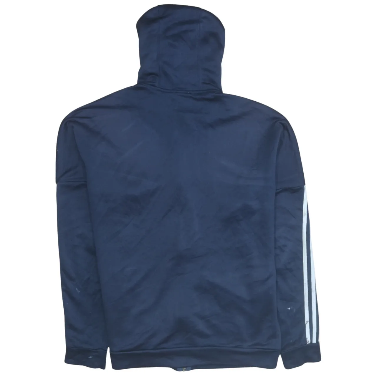 Adidas 90's Striped Sleeve Full Zip Up Hoodie XLarge Navy Blue sold by Vintage Club product image thumbnail 2