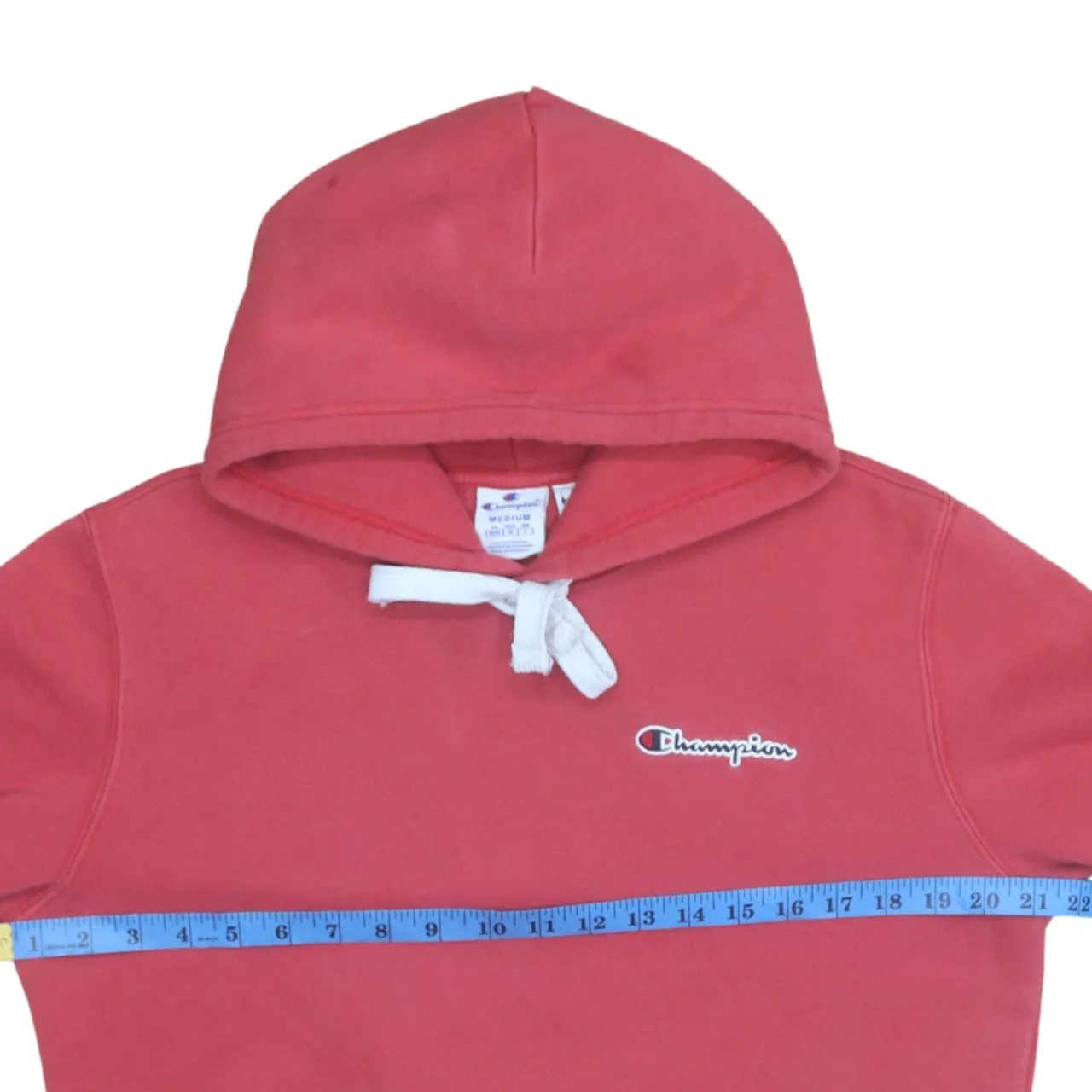Champion 90's Drawstring Pockets Pullover Hoodie Medium Red sold by Vintage Club product image thumbnail 5