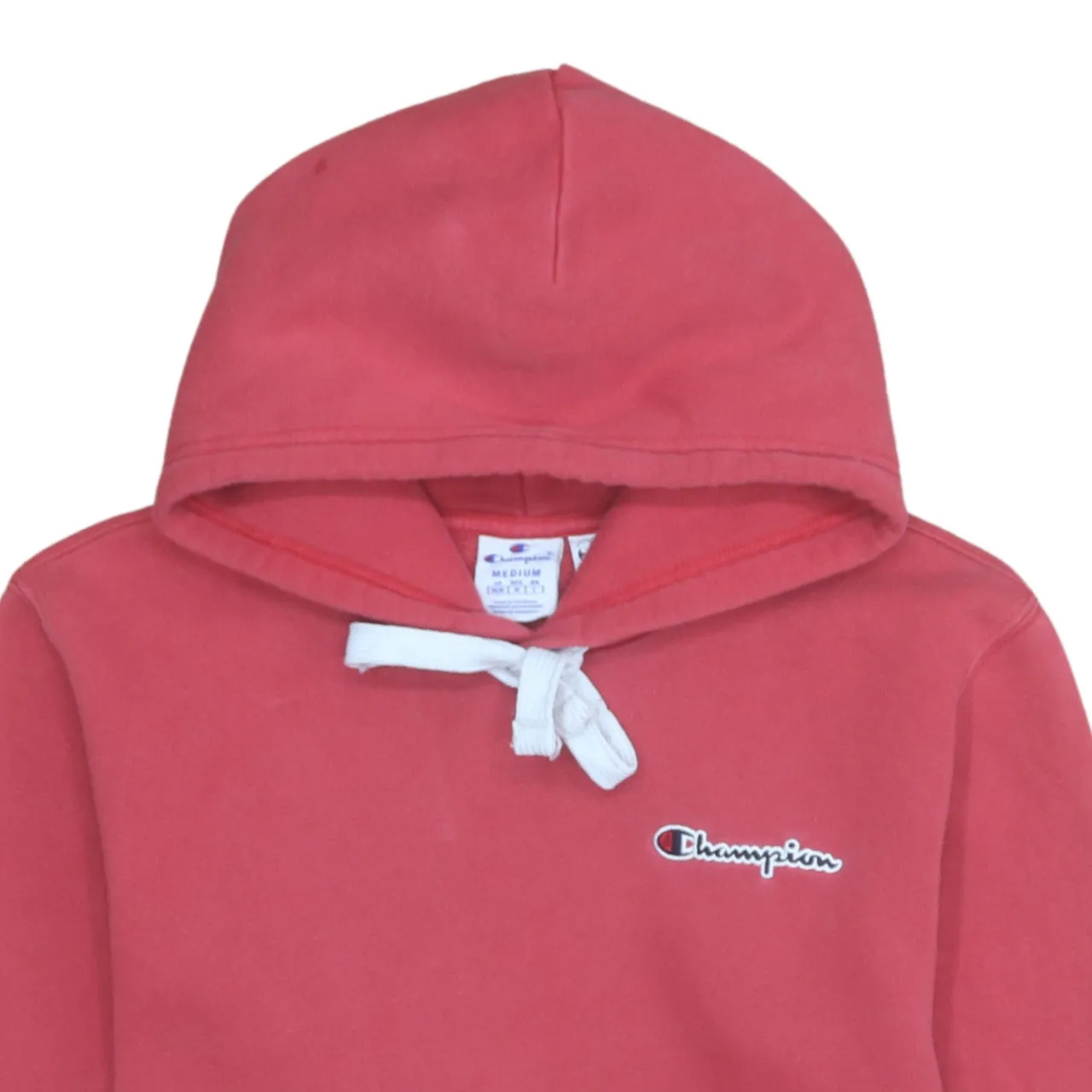 Champion 90's Drawstring Pockets Pullover Hoodie Medium Red sold by Vintage Club product image thumbnail 3