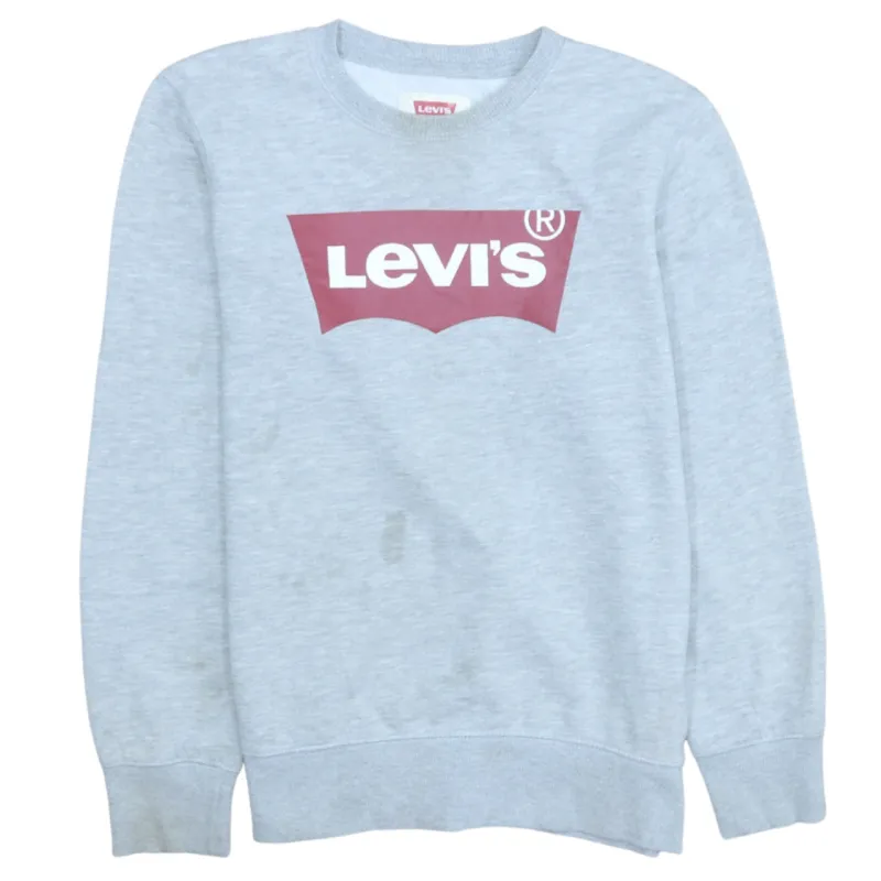 Levi's 90's Spellout Crew Neck Sweatshirt XSmall  Grey sold by Vintage Club
